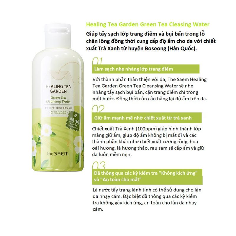 Nước tẩy trang The Saem Cleansing Water