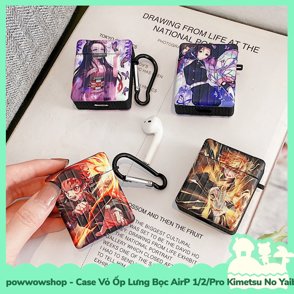 [Sẵn VN - Hỏa Tốc] Case Vỏ Ốp Bọc AirP 1/2/Pro IDM Nhựa Dẻo Mẫu Kimetsu No Yaiba
