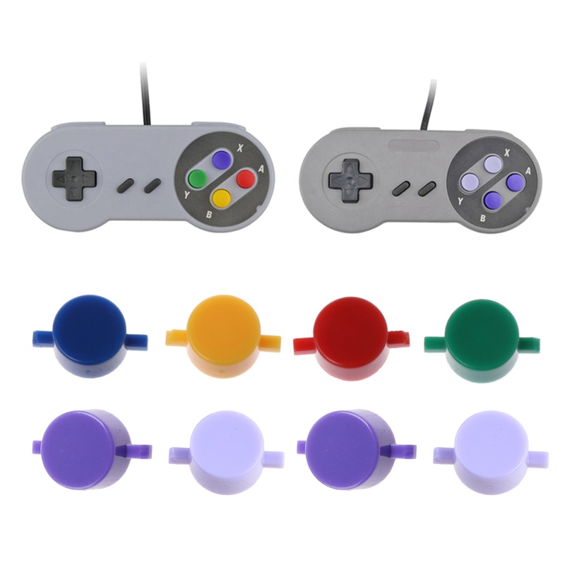 Bộ Nút Bấm Thay Thế Cho Tay Cầm Chơi Game SNES SFC DIY Bằng Nhựa ABXY