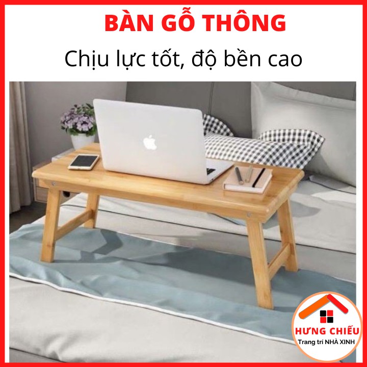 Bàn học gấp gọn ngồi bệt gỗ thông chân xếp gọn thông minh