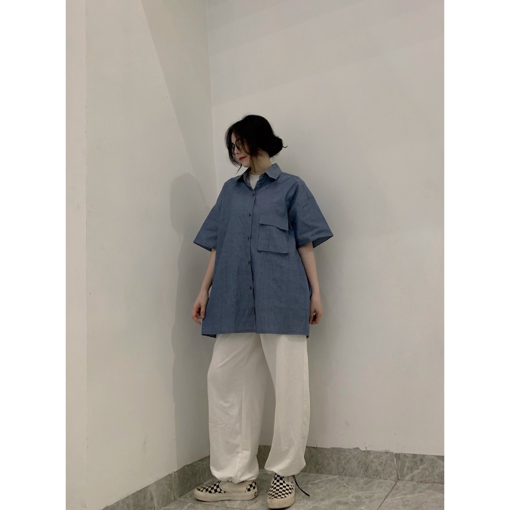 [Mã FAMARAL2 giảm 10K đơn 50K] [ ẢNH THẬT ĐỘC QUYỀN ] Áo sơ mi denim S1