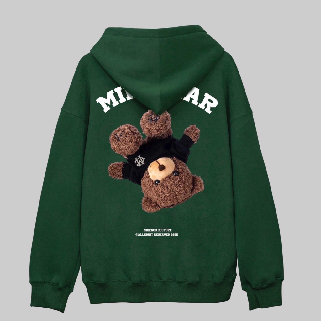 Áo Khoác Nỉ Cổ Trùm Đầu - Thời Trang Hottrend Ấm Áp -Logo BEAR con gấu Cực Xịn cho các bạn trẻ HB