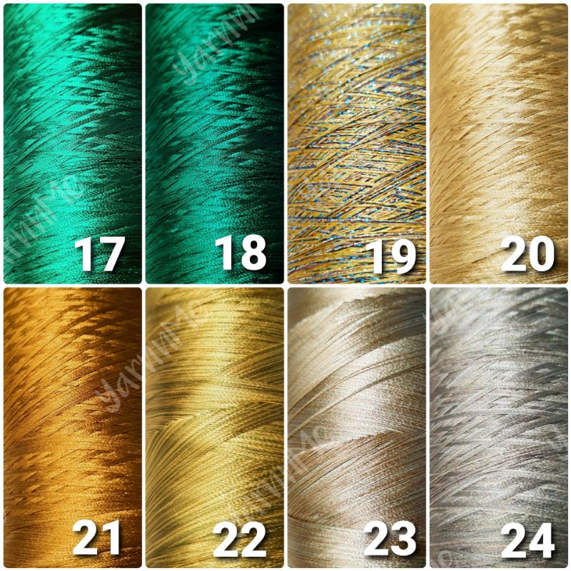 (17-32) Set cuộn sợi Rayon nhiều màu bóng đẹp, cỡ 0.8mm