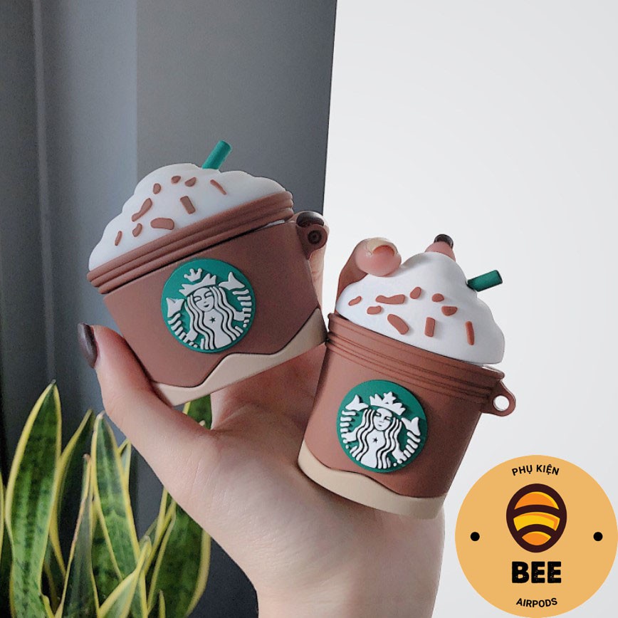 Case Airpod Vỏ Bọc Airpods Starbuck Cho Hộp Sạc Tai Nghe AirPods 1 2 Pro Bằng Silicon Dẻo Siêu Cute - BEE SHOP