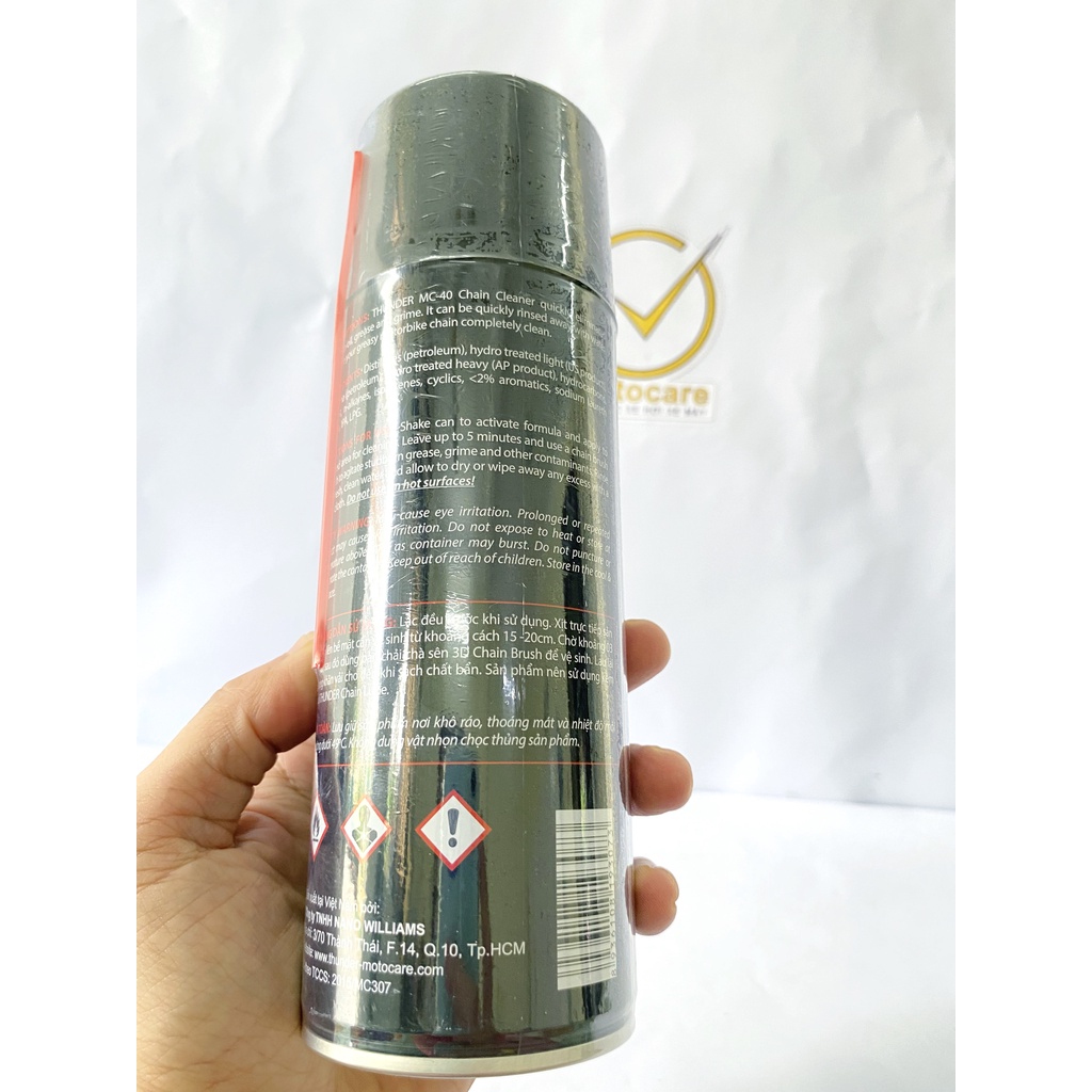 Rửa sên vệ sinh sên thunder MC40 400ml