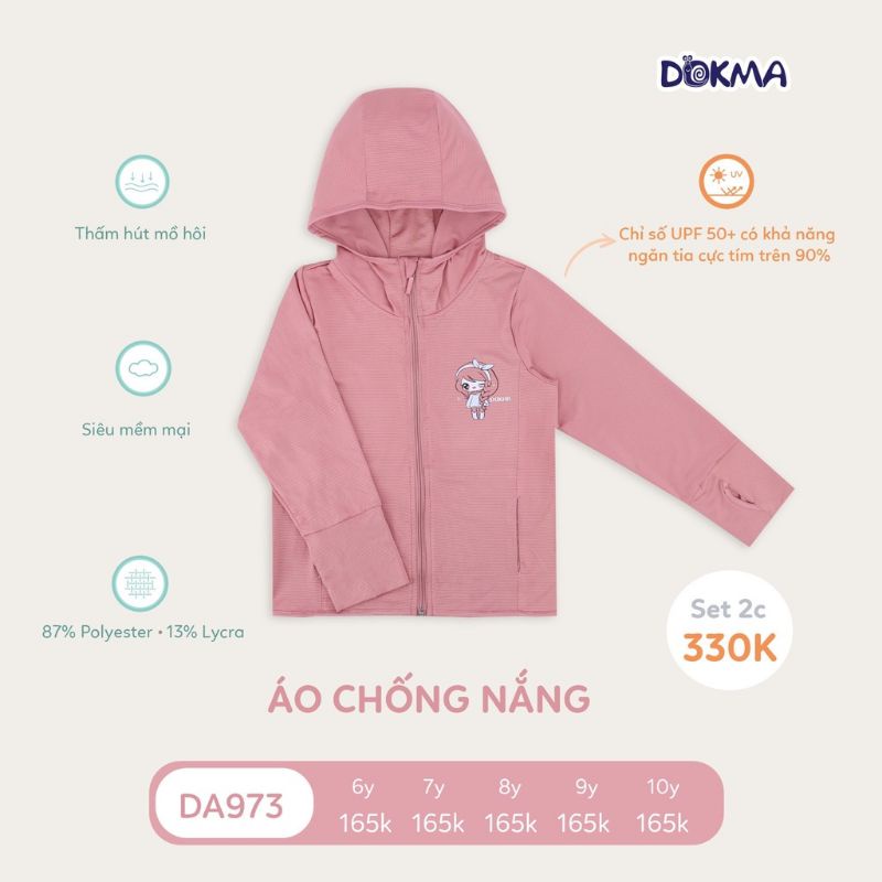 Áo chống nắng cho bé Dokma 6-10T