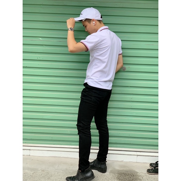 áo polo nam, áp thun nam cổ bẻ Cotton xuất xịn, chuẩn form trẻ trung, thanh lịch.chuẩn đẹp màu Đen - Trắng. | BigBuy360 - bigbuy360.vn