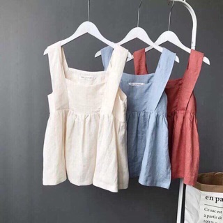 Áo 2 dây babydoll chất đũi sịn (kèm video, ảnh thật)