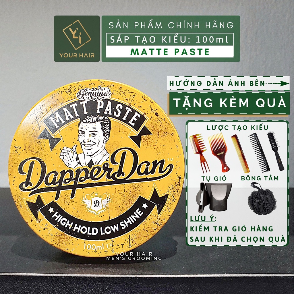  Sáp vuốt tóc Dapper Dan Matt Paste - 100ml