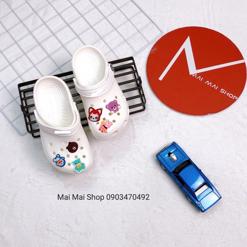 Sục xốp siêu nhẹ xuất dư đi mưa đi nắng cho bé (tặng kèm 6 sticker gắn dép cho bé)