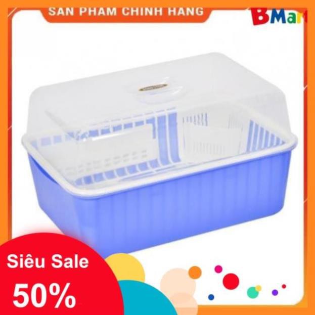 [FreeShip] [Grab hỏa tốc 1h] Rổ úp bát SONG LONG có nắp cao cấp (có ảnh thật)  - BM NEW