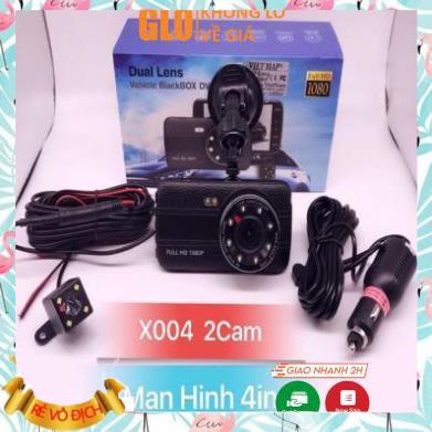 (Giá sỉ) Camera hành trình X004 FHD 1080P - 2 camera trước và sau - M103