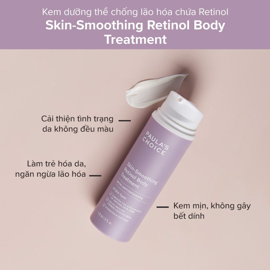 Kem Dưỡng Thể Chống Lão Hóa Paula's Choice Skin-Smoothing Retinol Body Treatment 118ml