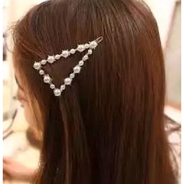 [5 mẫu] Kẹp tóc mái ngố hình học đính ngọc trai nhân tạo KT31-6