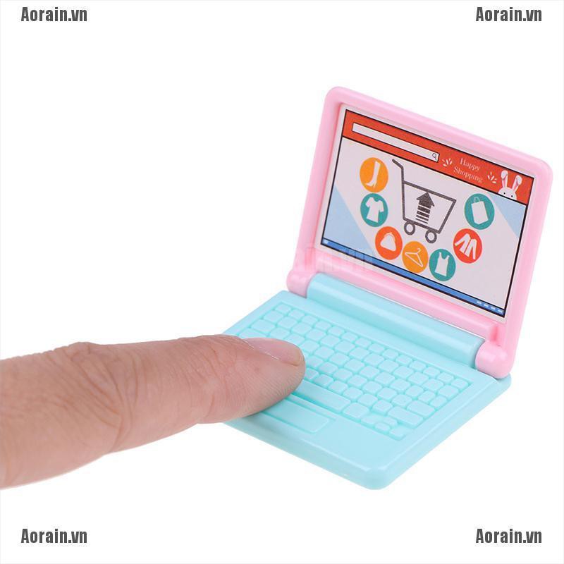 Mô Hình Đèn Và Máy Tính Xách Tay mini Sáng Tạo Cho Nhà Búp Bê