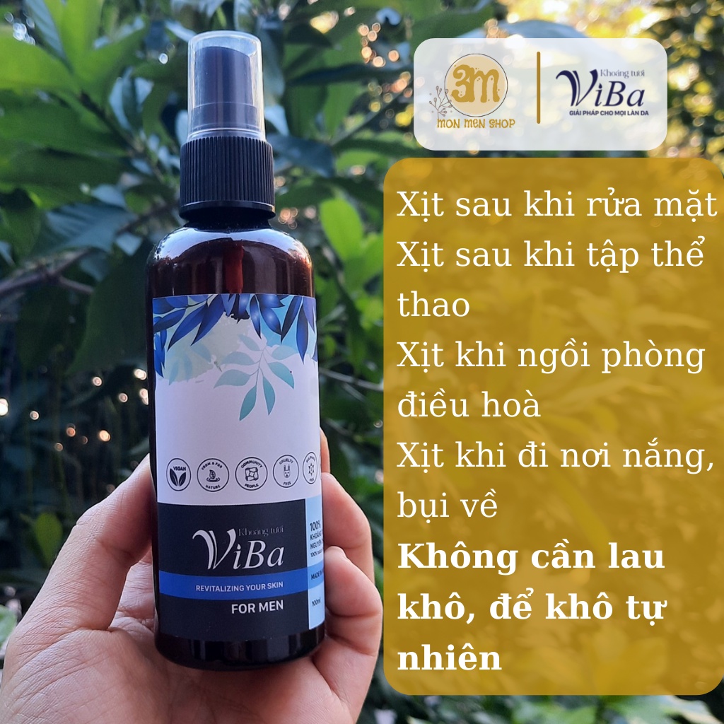 XỊT KHOÁNG TƯƠI VIBA FORMEN 100ml cấp, dưỡng ẩm, làm dịu da cho NAM - Monmenshop