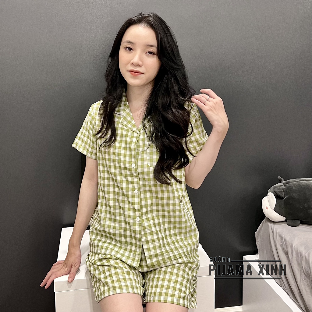 ĐỒ BỘ PIJAMA 💖FREESHIP💖 Bộ mặc nhà nữ chất thô Hàn cao cấp mềm mát, hoạ tiết xinh, tay ngắn quần đùi