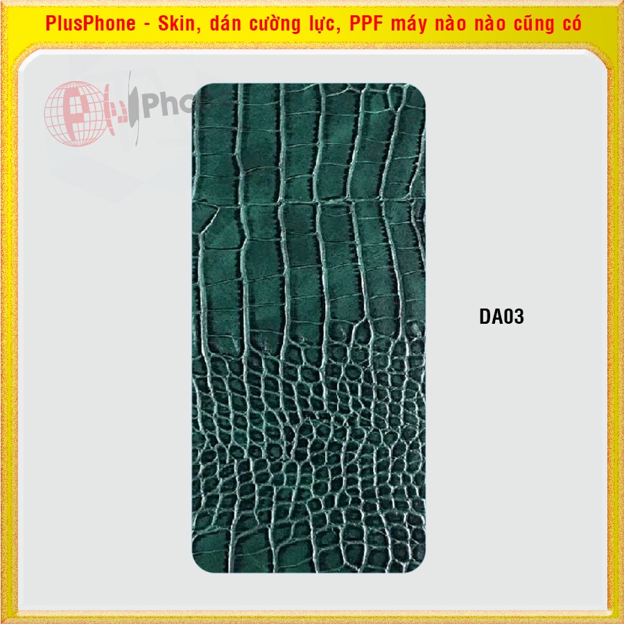Dán Skin mặt sau cho Oppo Reno, Reno 2, 2F, Reno 3, Reno 4, 4 Pro vân da cá sấu, da báo