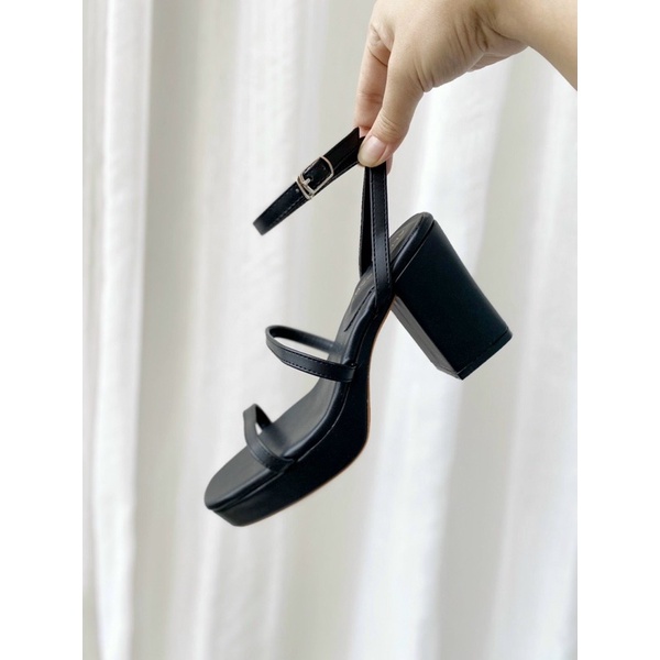 Giày cao gót nữ cao cấp có quai đế vuông 8cm giay cao gót nữ shoes paradise SH017