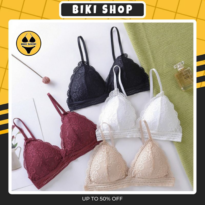 Áo lót ren bralette không gọng nâng ngực BIKI AL01