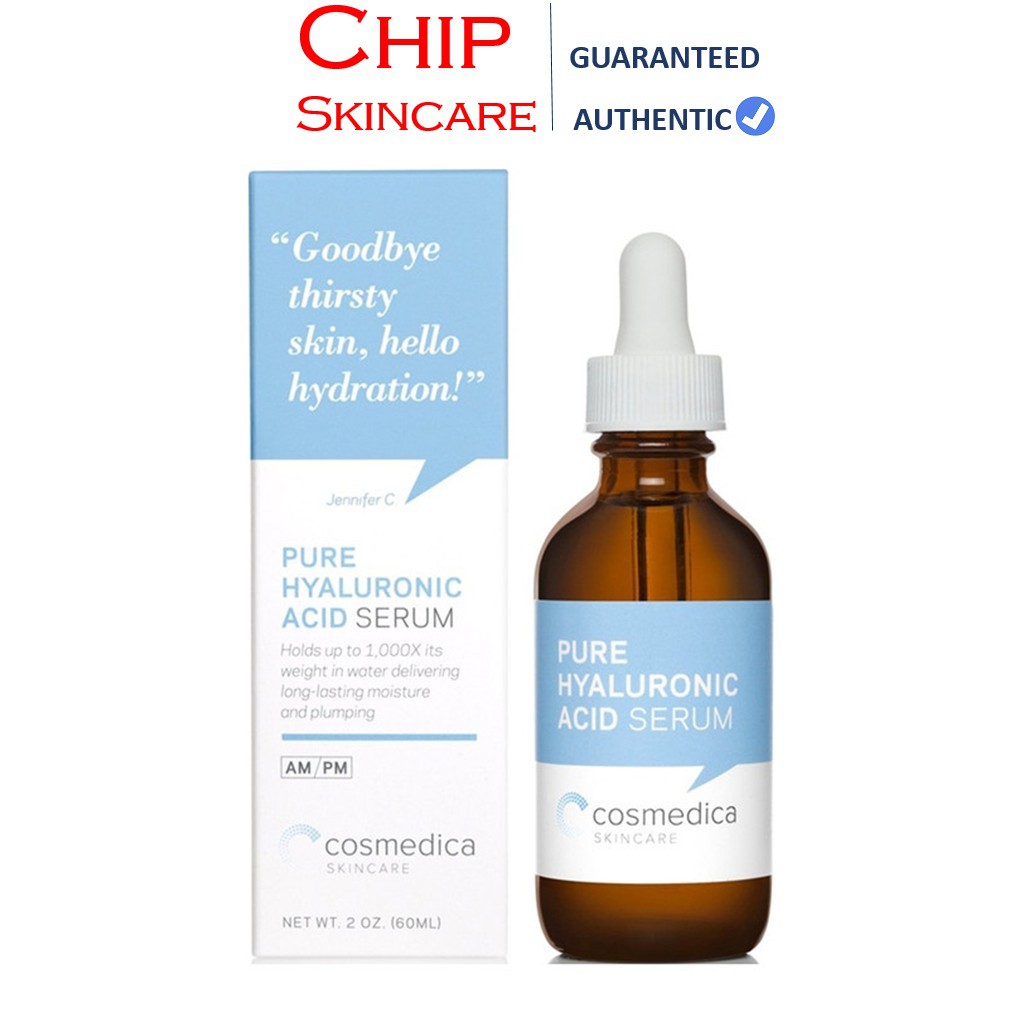 [Bill Hãng] Serum cấp nước Cosmedica 100% Pure HA Serum 60ml/30ml Mỹ