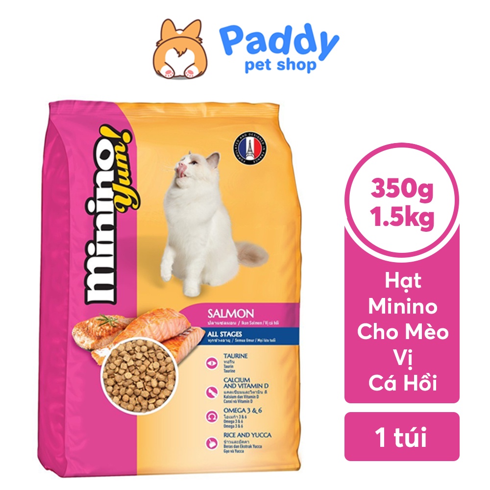 Hạt Minino Yum Cho Mèo Mọi Lứa Tuổi Vị Cá Hồi