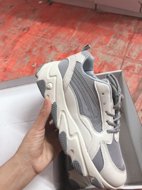 Giày thể thao sneaker phản quang dây kẻ mẫu mới