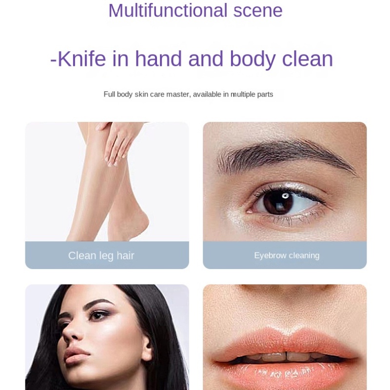 Bộ Dao Cạo Lông Mày Hai Món Chống Trầy Xước Hình Thỏ Dễ Thương