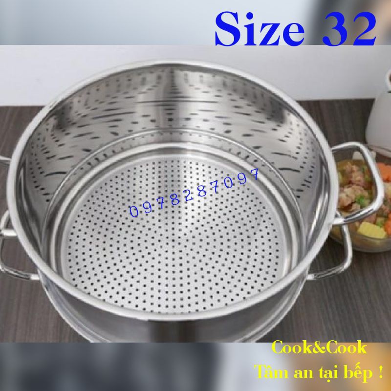 Ngăn xửng hấp inox size 32 Vietcook Đồ xôi, hấp bánh[CHÍNH HÃNG]