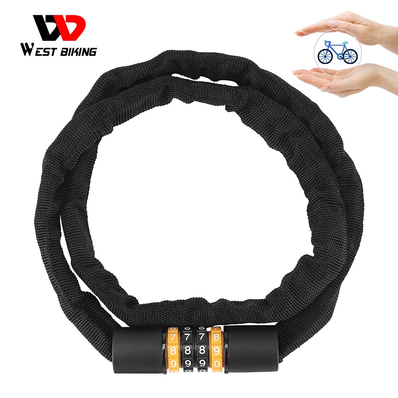 Dây Xích Khóa Xe Đạp Điện / Scooter Điện Chống Trộm Có Mật Khẩu An Toàn