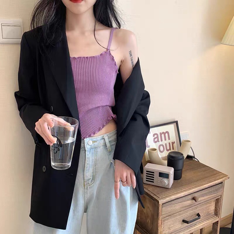 ÁO HAI DÂY LEN TĂM SEXY AL02 | BigBuy360 - bigbuy360.vn