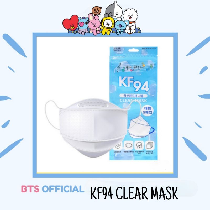 KHẨU TRANG KF94 MASK, Made in KOREA màu trắng Anti-droplet