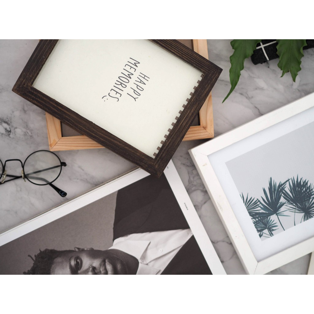 Combo khung hình gỗ thông mặt kính - Khung ảnh gỗ thông - Picture Frame QLMQ Home