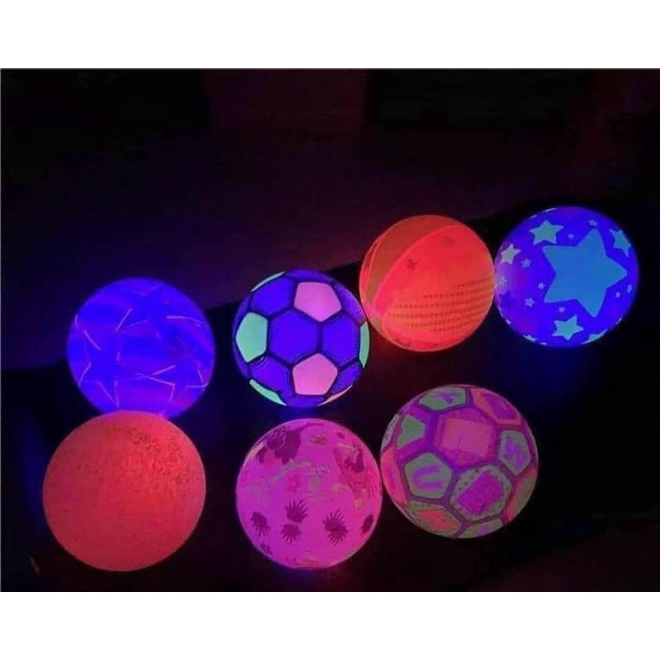 Combo 2 Quả Bóng đá phát sáng, bóng thể thao phát sáng nhiều màu cho bé