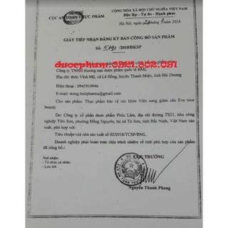 viên giảm cân EVA NICE (hộp 30v)