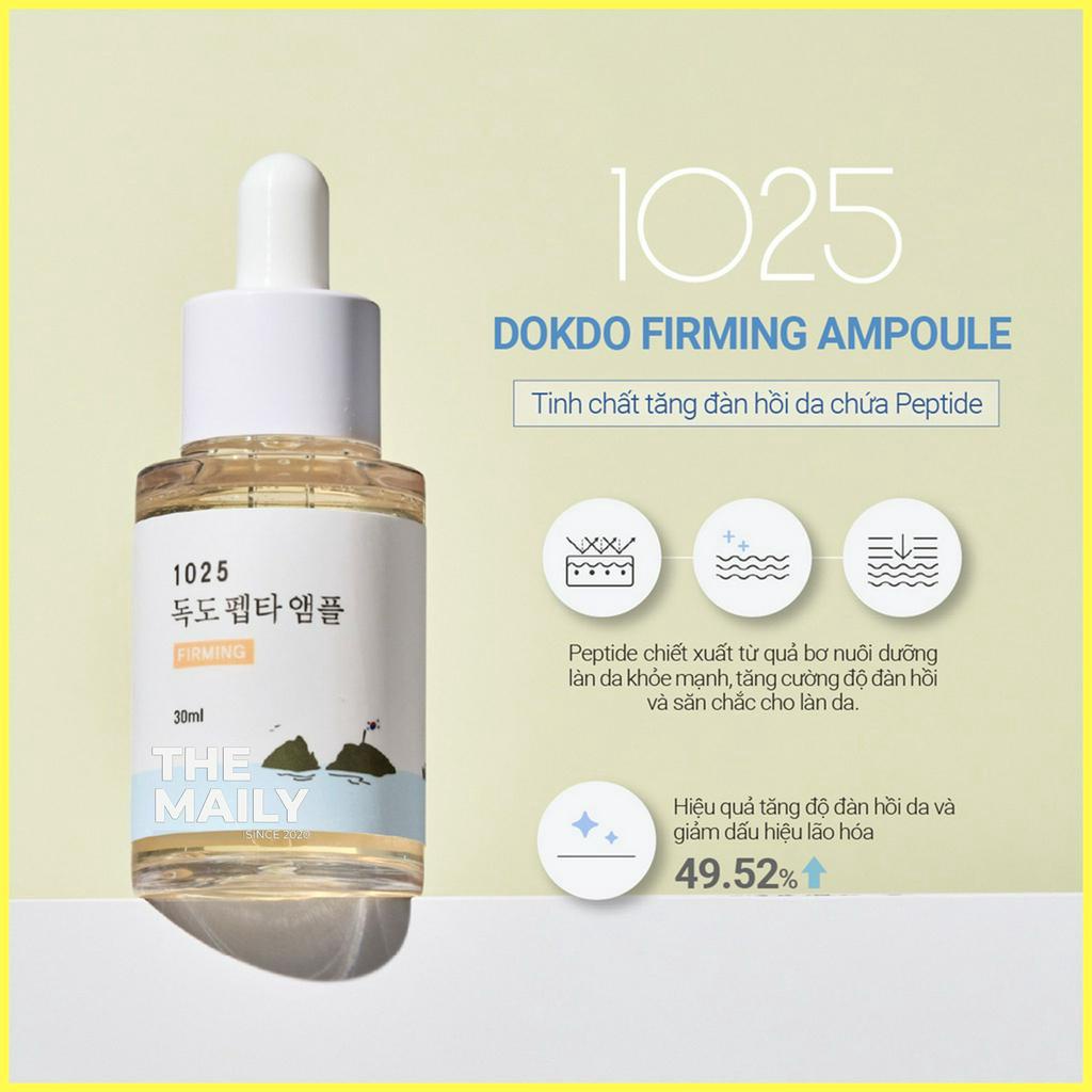 Tinh Chất Tăng Đàn Hồi, Giảm Dấu Hiệu Lão Hoá Da Chứa Peptide ROUND LAB 1025 Dokdo Firming Ampoule 30mL