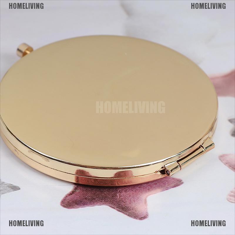 Gương Trang Điểm Gấp Gọn Bỏ Túi Bằng Hợp Kim Phong Cách Vintage