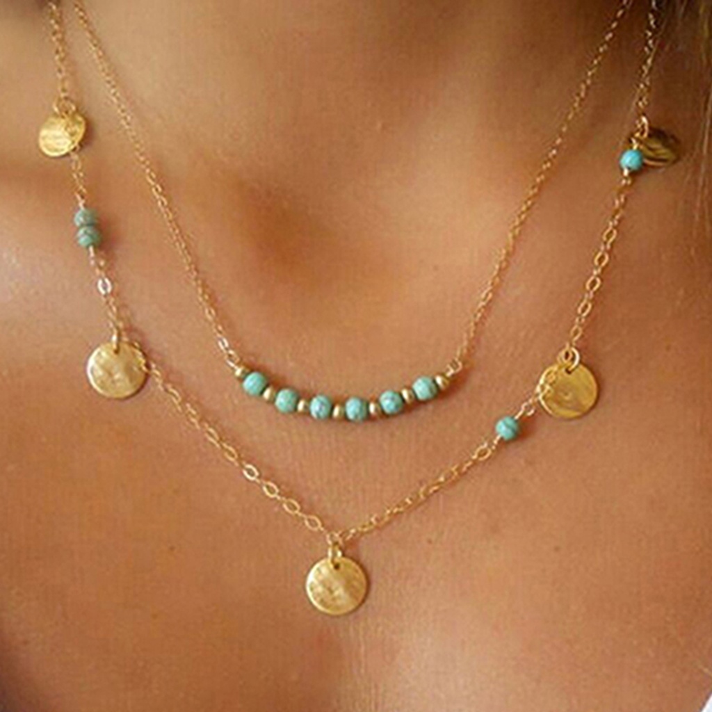 Dây Chuyền Choker Nhiều Lớp Phong Cách Boho Thời Trang Cho Nữ