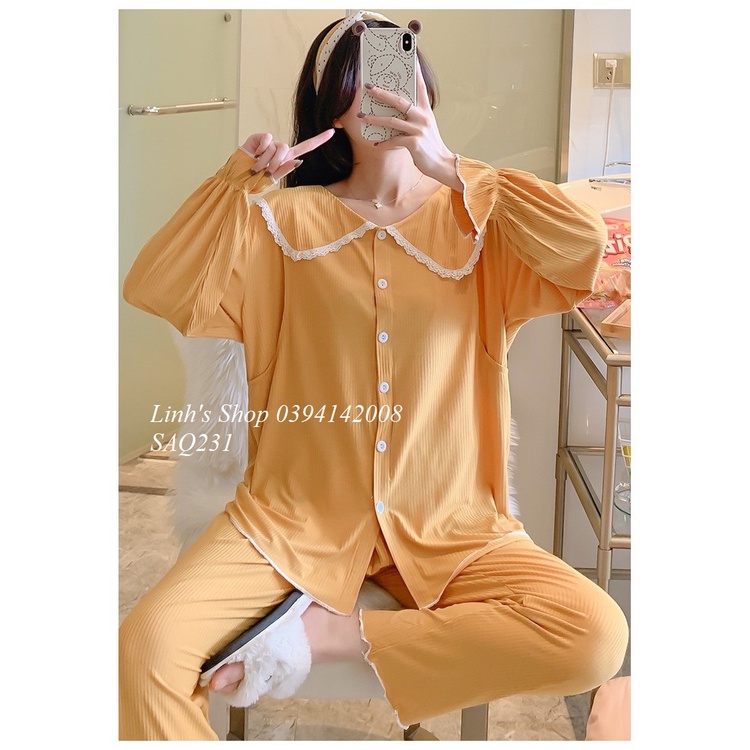 Bộ Bầu Dài Tay Sau Sinh-SAQ231 Chất Siêu NHẸ MÁT CAO CẤP