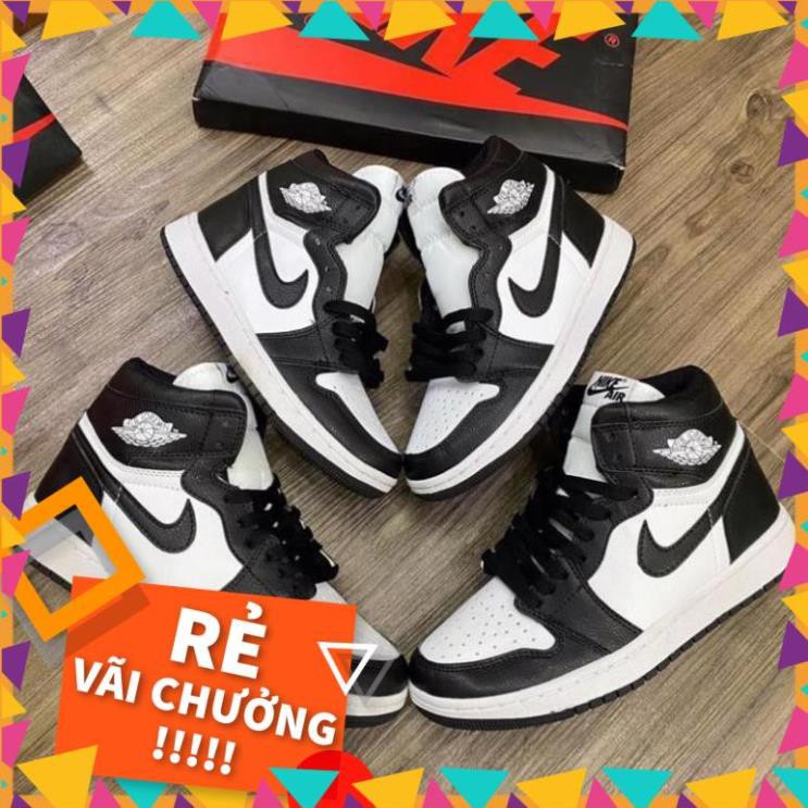 ❤️JordanPanda❤️[ FREESHIP –BẢO HÀNH 12 THÁNG] GIÀY SNEAKER NAM NỮ JORDAN CAO CỔ ĐEN TRẮNG HOT TREND