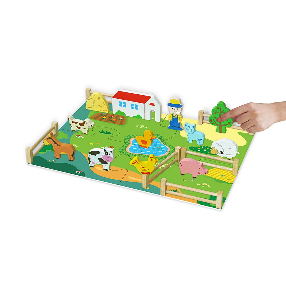 Đồ chơi gỗ Winwintoys 62522 |Trang trại của bé | Phát triển tư duy và trí tưởng tượng | Đạt tiêu chuẩn CE và CR