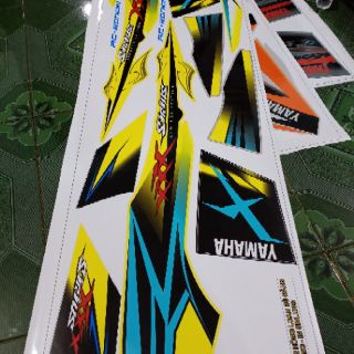 Tem rời sirius dán xe vàng