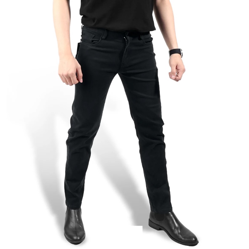 Quần Kaki Jean Màu Đen DKA-01, Quần Kaki Nam dáng ôm đứng, Chất vải co giãn thoải mái - Doki