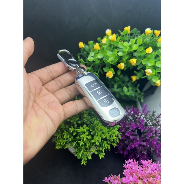 Bọc chìa khóa TPU Mạ Inox 3 Nút thông minh cho Mazda2, Mazda3, Mazda6 đời 2016-2022