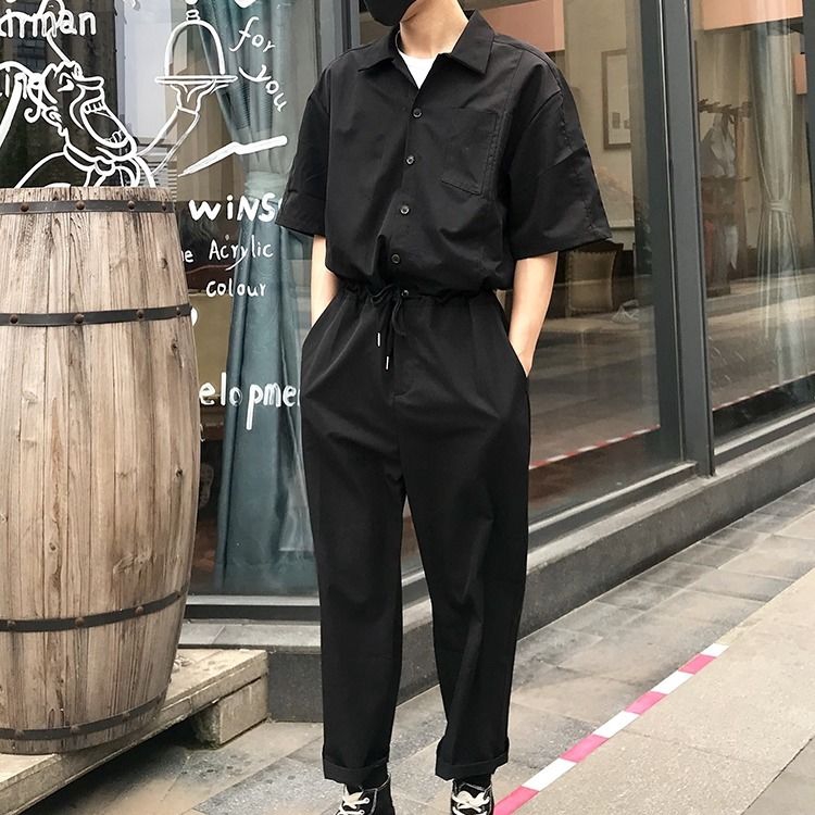 Quần Yếm Jean Dáng Rộng Phong Cách Nhật Bản 3 Màu Sắc Đa Dạng Cho Nam | BigBuy360 - bigbuy360.vn