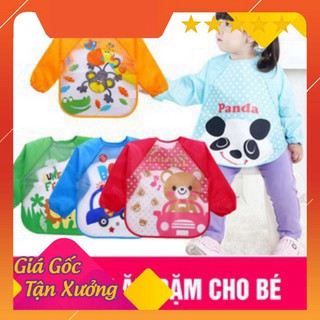 Áo yếm ăn dặm dài tay chống thấm cho bé yêu