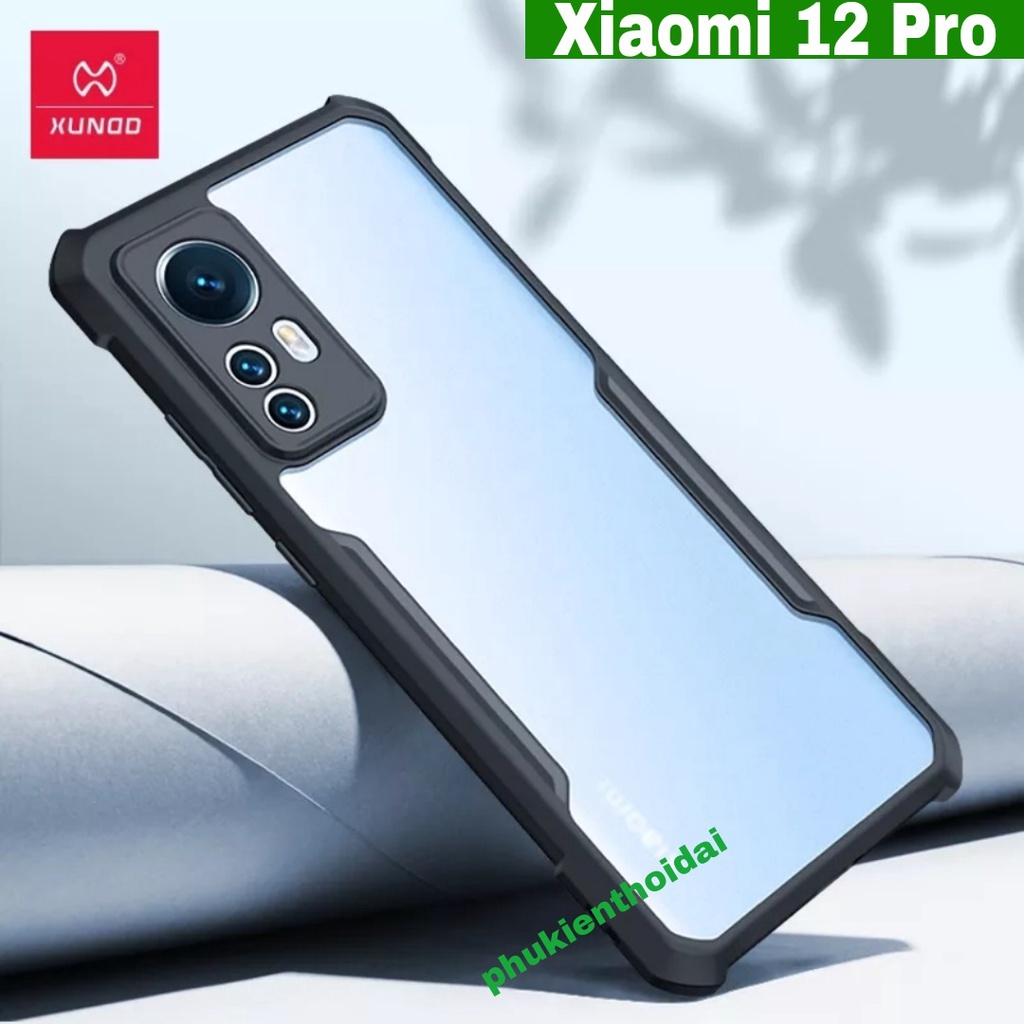 Ốp lưng Xiaomi 12 Pro / Xiaomi 13 hiệu XUNDD chống sốc TPU dẻo lưng trong viền màu chống va đập trên 2 mét 1