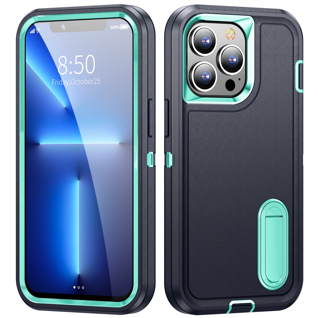 Ốp Điện Thoại Kim Loại Chống Sốc 3 Trong 1 Cho 13/12 pro xr xs max 6 7 8 plus 11 pro max /13