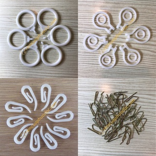 MÓC TREO RÈM ĐỊNH VỊ, XẾP LY - Khoen Tròn Treo Rèm, Khoen Ri đô, Móc Chữ S Cao Cấp