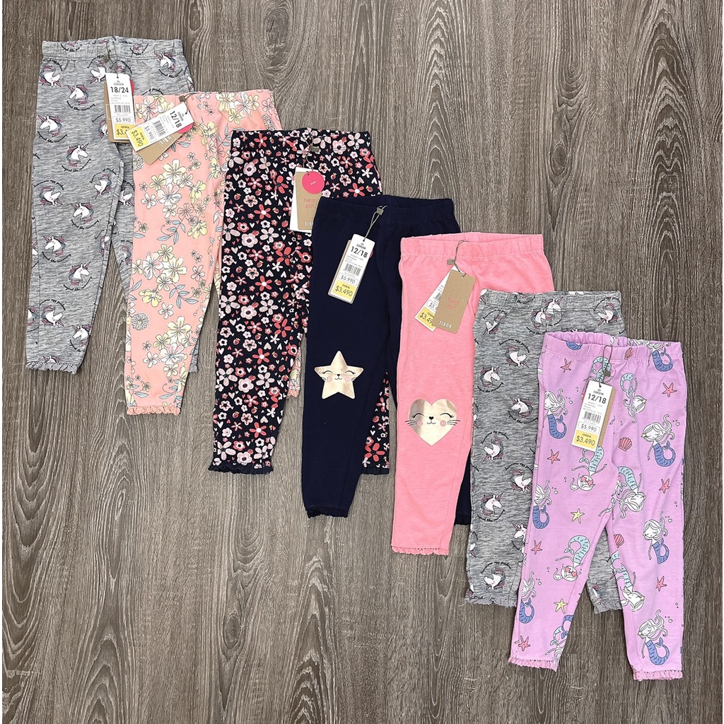 Quần Legging Cotton Dài Tirbo VNXK Thu Đông Cho Be Gái Từ 6 Đến 36 Tháng